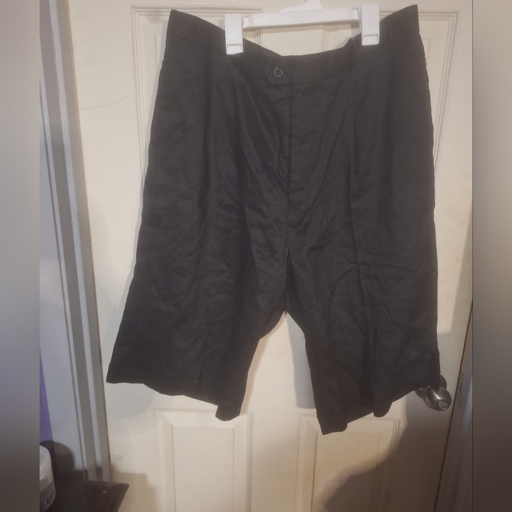 Stylish Black Men's Flat Front Shorts
